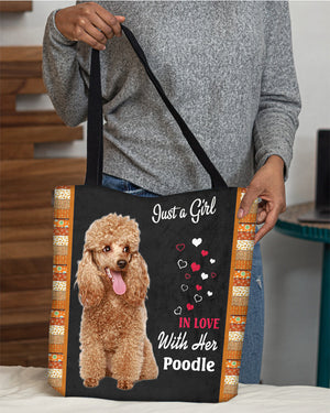 Apricot Poodle  In Love-Cloth Tote Bag