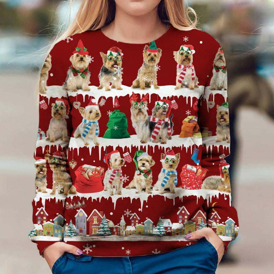 Australian Silky Terrier - Snow Christmas - Premium Sweatshirt