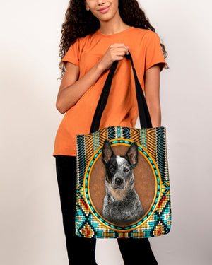 Australian Cattle Dog-Ethnic Style Cloth Tote Bag