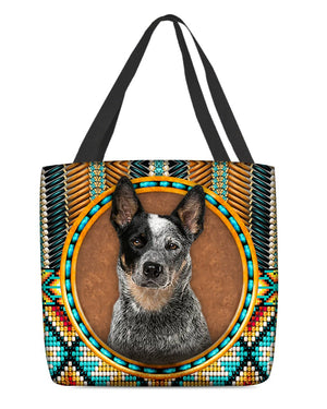 Australian Cattle Dog-Ethnic Style Cloth Tote Bag