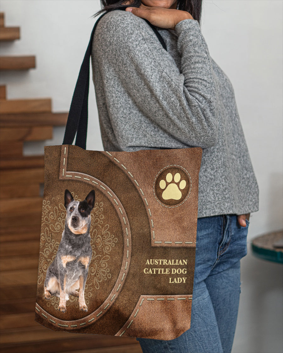 Australian Cattle Dog-Lady&Dog Cloth Tote Bag