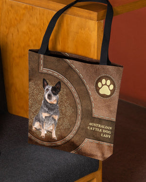 Australian Cattle Dog-Lady&Dog Cloth Tote Bag