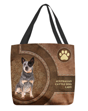 Australian Cattle Dog-Lady&Dog Cloth Tote Bag