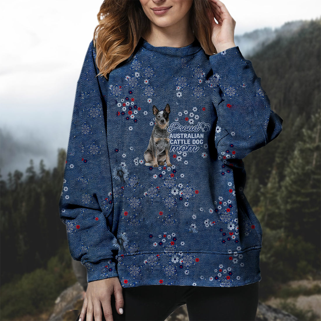 Australian Cattle Dog-Pround Mom-Premium Sweatshirt