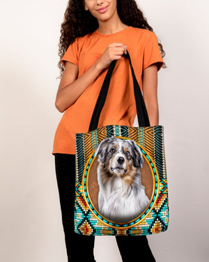 Australian Shepherd -Ethnic Style Cloth Tote Bag