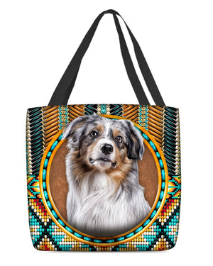 Australian Shepherd -Ethnic Style Cloth Tote Bag