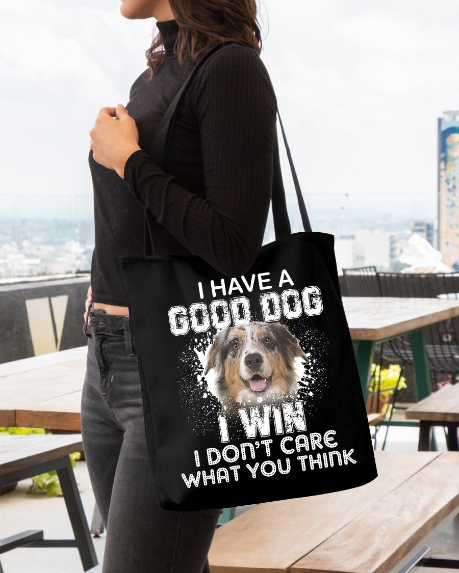 Australian Shepherd-I Win Cloth Tote Bag