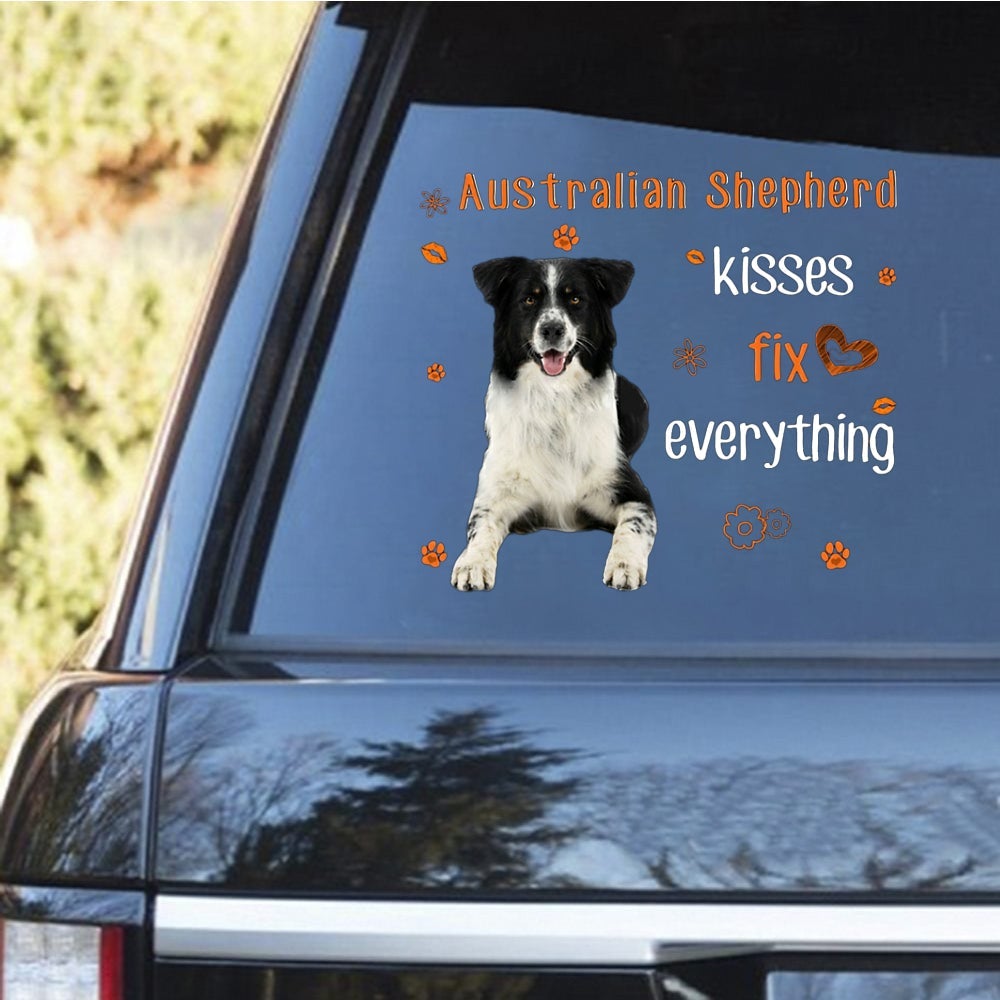 Australian Shepherd-Kiss Fix Everything Decal