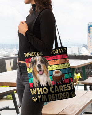 Australian Shepherd Who Cares-Cloth Tote Bag