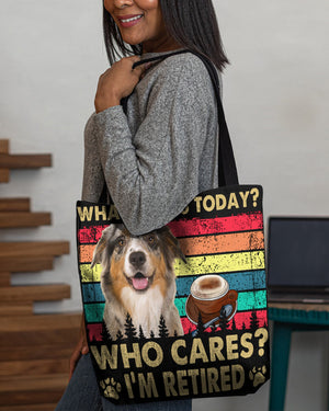 Australian Shepherd Who Cares-Cloth Tote Bag