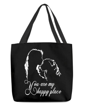 Australian Shepherd You Are My Happy Place-Cloth Tote Bag