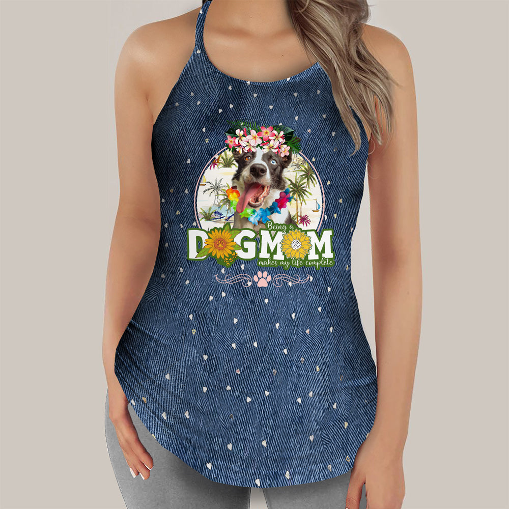 Australian shepherd-Hawaii beach Dog Mom Tank Top