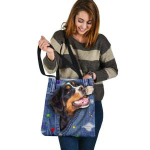 BERNESE MOUNTAIN DOG-The Rainbow-Cloth Tote Bag