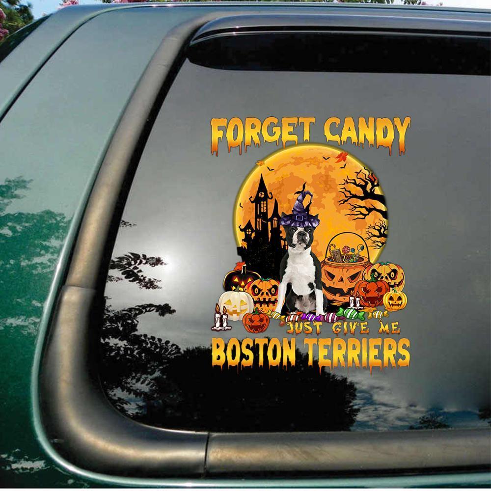 BLACK Boston Terrier-Give Me CAR/HOUSE STICKER