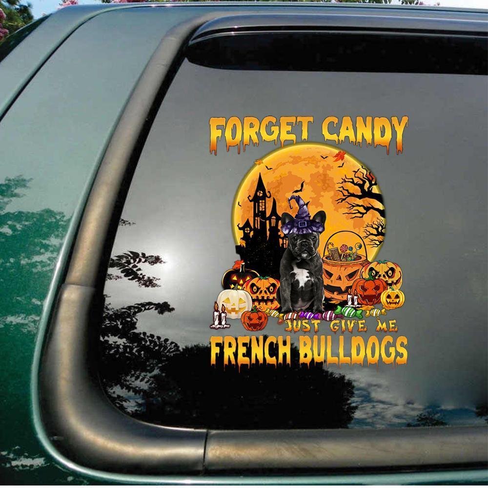 BLACK French Bulldog-Give Me CAR/HOUSE STICKER