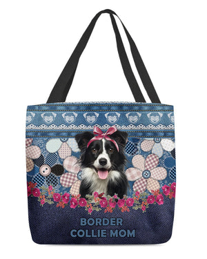 BORDER COLLIE 2-Flower Jean Gift for you-Cloth Tote Bag