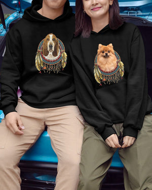 Basset Hound-In Dreamcatcher Hooded Sweatshirt