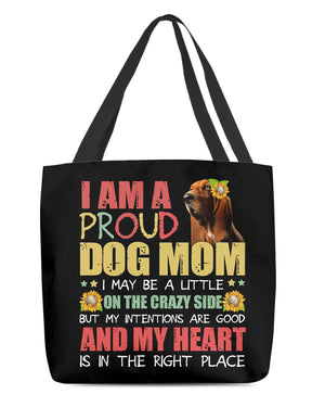 Basset Hound 2-Right Place-Cloth Tote Bag