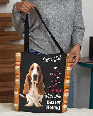 Basset Hound  In Love-Cloth Tote Bag