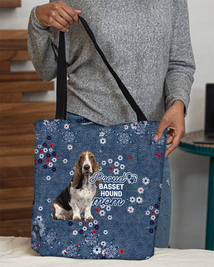 Basset Hound Pround Mom-Cloth Tote Bag