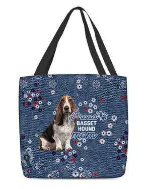 Basset Hound Pround Mom-Cloth Tote Bag