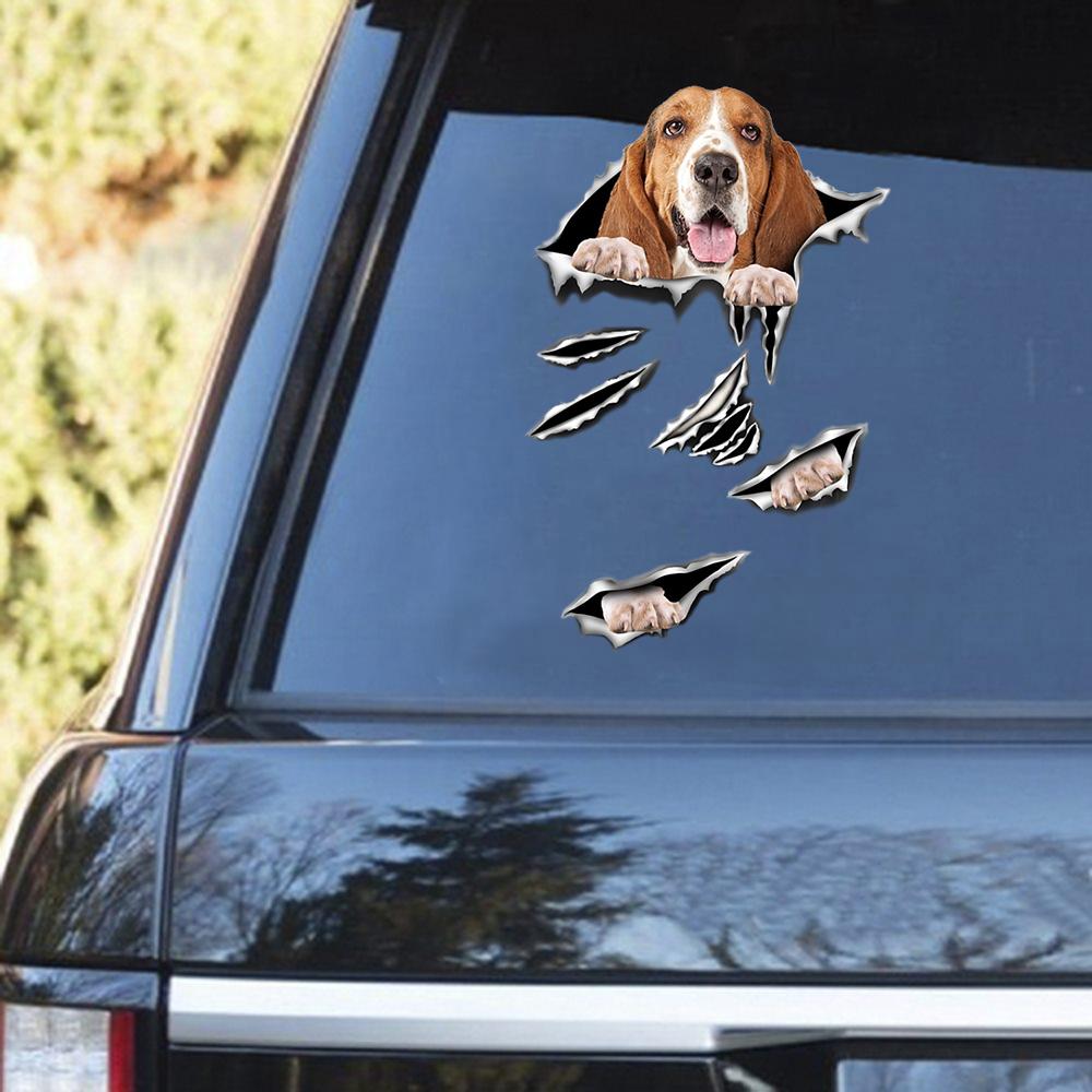 Basset Hound Scratch Decal