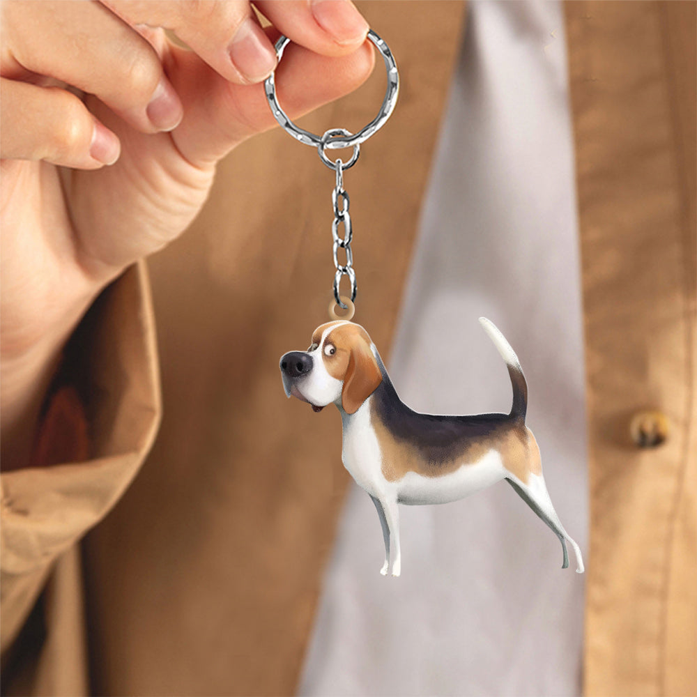 Beagle-Look at me flat Acrylic Keychain