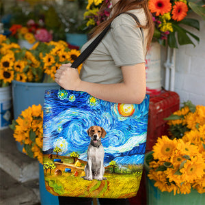 Beagle-Oil Painting-Cloth Tote Bag