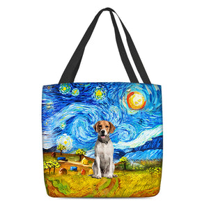 Beagle-Oil Painting-Cloth Tote Bag