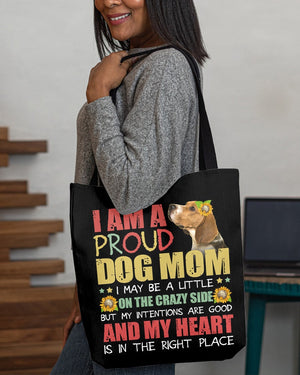 Beagle-Right Place-Cloth Tote Bag