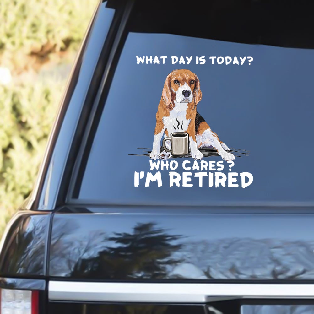 Beagle I Am Retired Decal