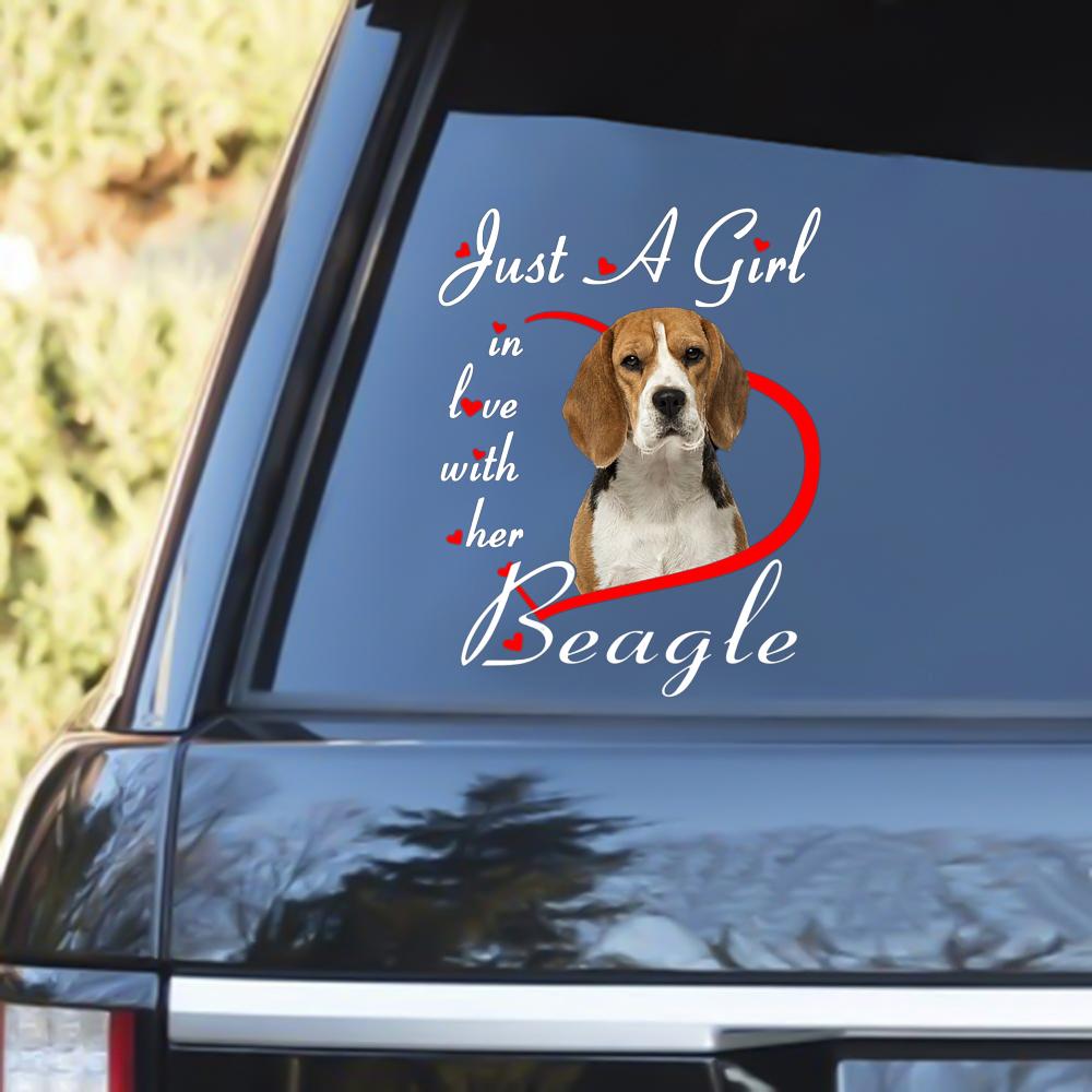 Beagle Love Her Decal