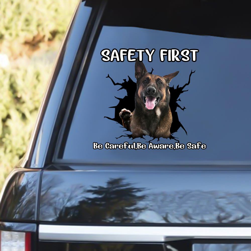 Belgian Shepherd Malinois Safety First Decal