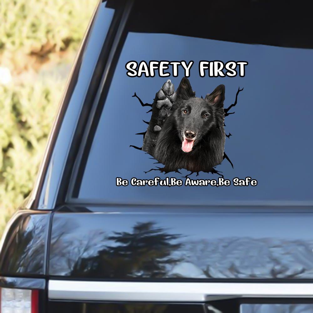 Belgian Shepherd Safety First Decal