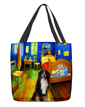 Bernese Mountain in the bedroom-Cloth Tote Bag