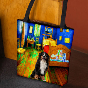 Bernese Mountain in the bedroom-Cloth Tote Bag