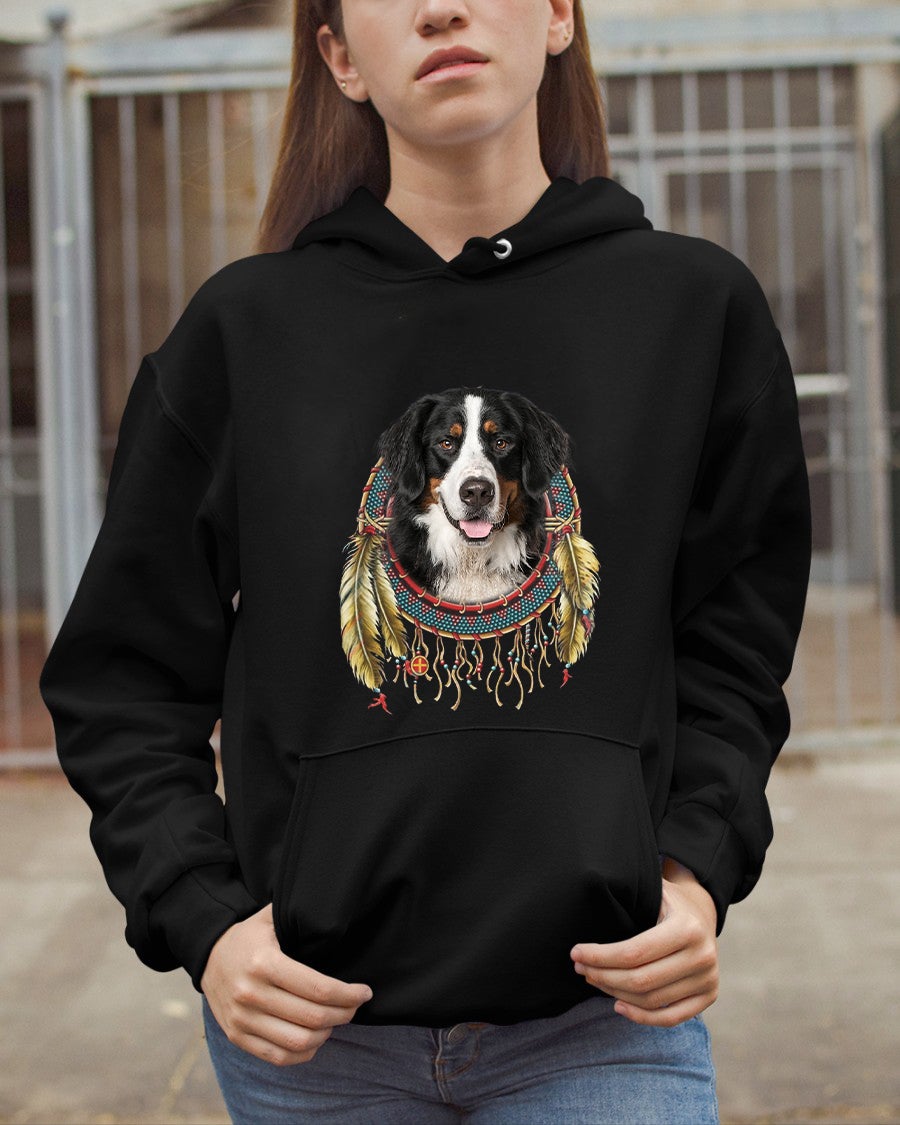 Bernese Mountain Dog-In Dreamcatcher Hooded Sweatshirt