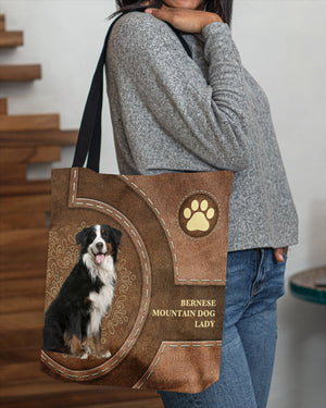 Bernese Mountain Dog 1-Lady&Dog Cloth Tote Bag