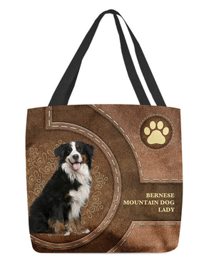 Bernese Mountain Dog 1-Lady&Dog Cloth Tote Bag