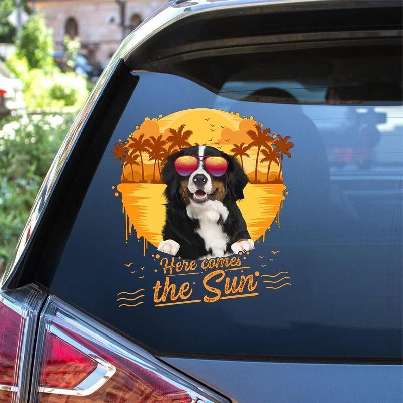 Bernese Mountain Dog 1-The Sun Car Sticker