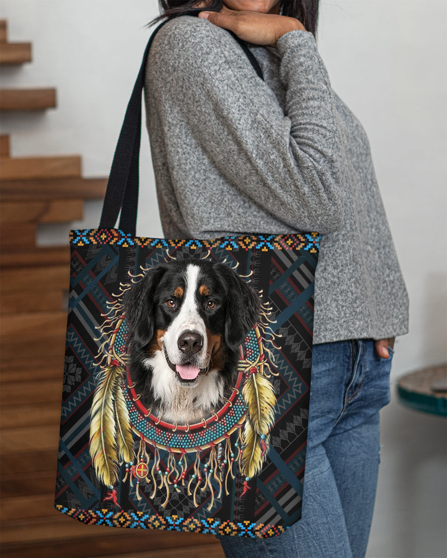 Bernese Mountain Dog  In Dreamcatcher Cloth Tote Bag