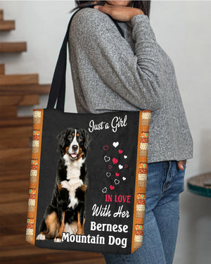 Bernese Mountain Dog  In Love-Cloth Tote Bag