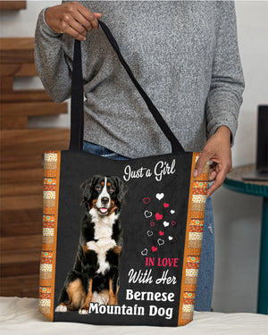 Bernese Mountain Dog  In Love-Cloth Tote Bag