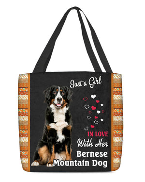 Bernese Mountain Dog  In Love-Cloth Tote Bag