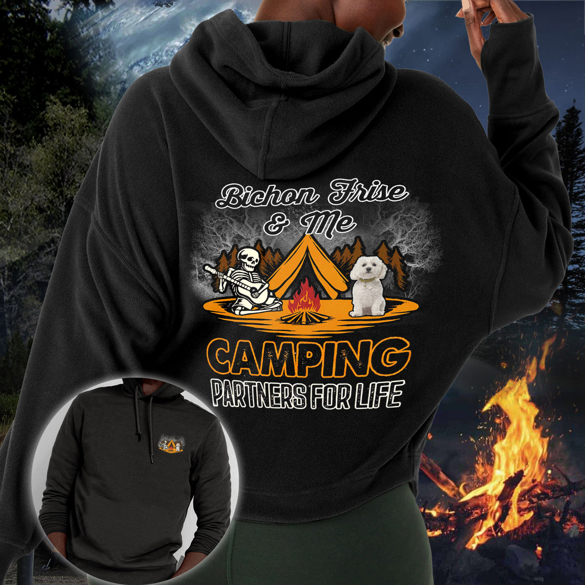 Bichon Frise1 Camping Partners-Hoodie