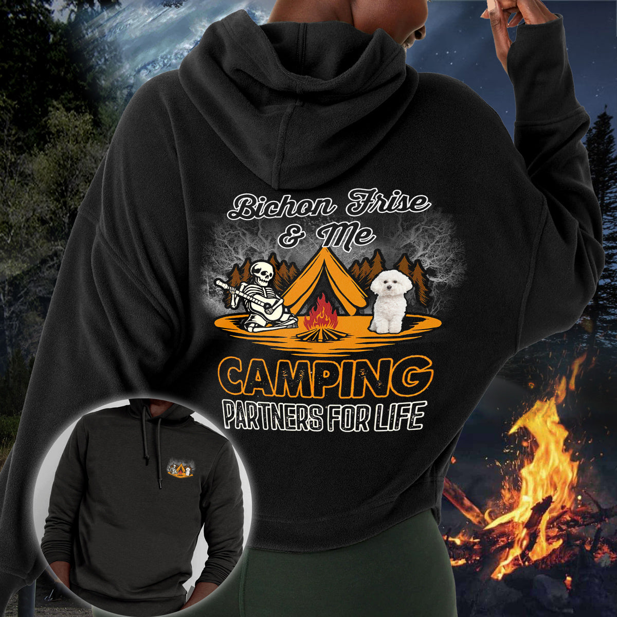 Bichon Frise Camping Partners-Hoodie