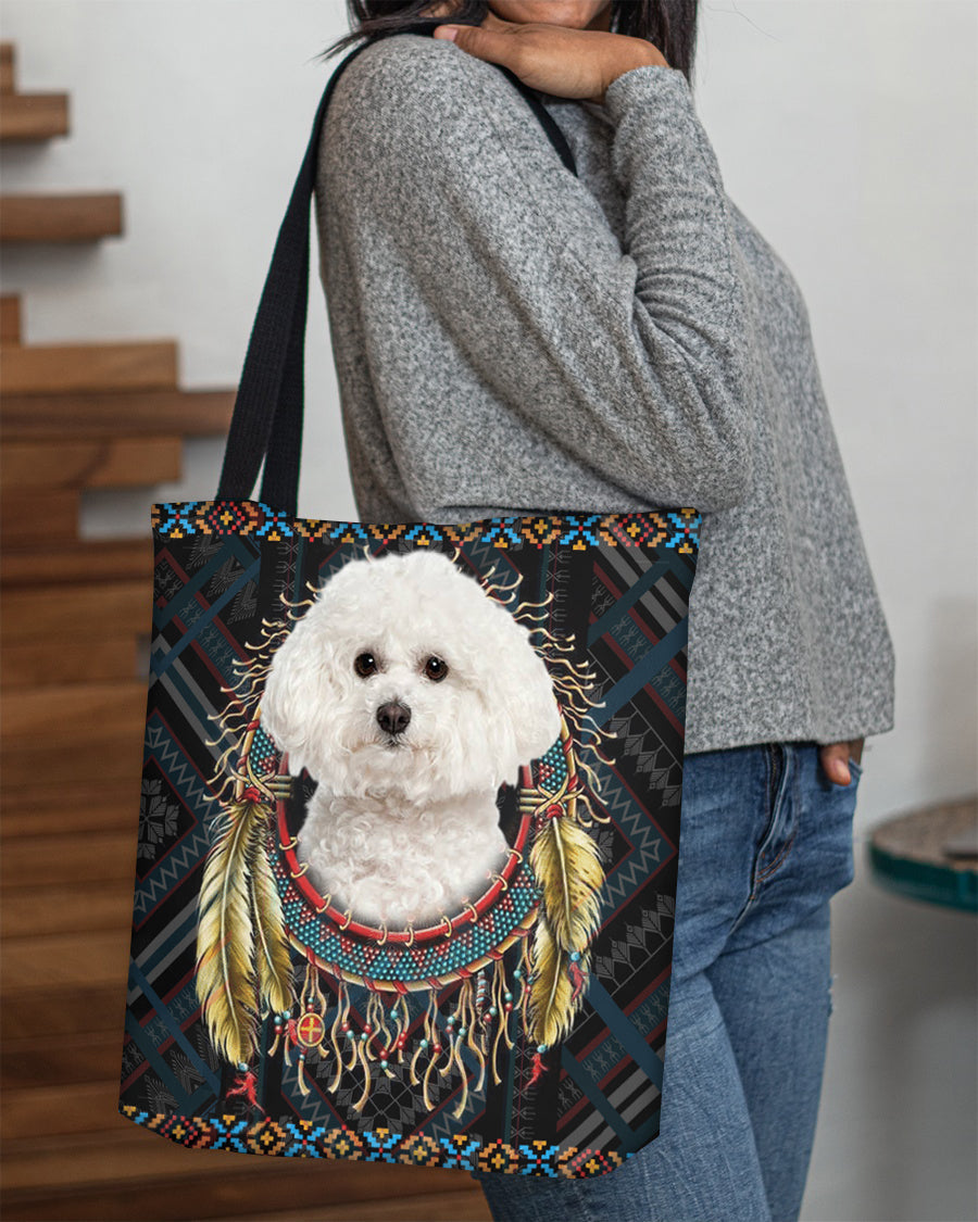 Bichon Frise In Dreamcatcher Cloth Tote Bag