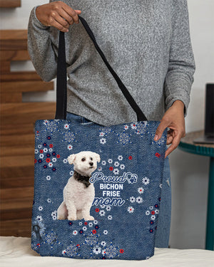 Bichon Frise Pround Mom-Cloth Tote Bag