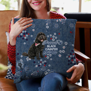 Black Cavapoo Pround Mom-Pillow Case