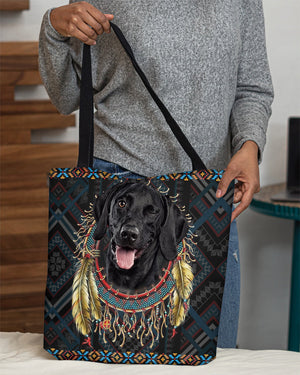 Black Labrador  In Dreamcatcher Cloth Tote Bag